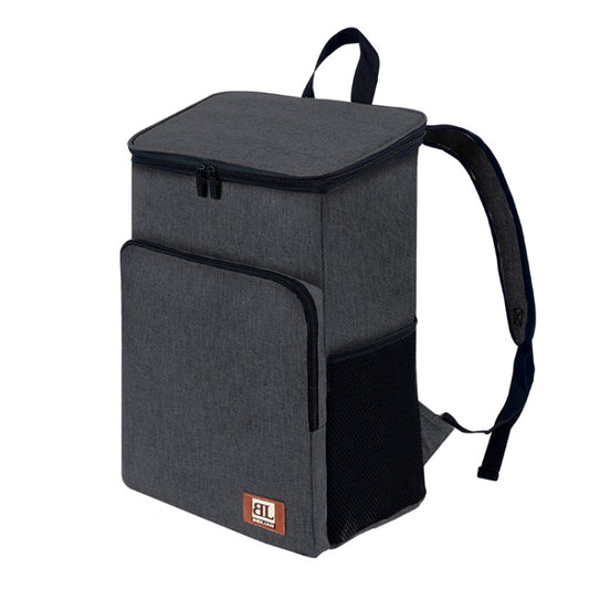 20L Camping Portable Double Shoulder Insulated Pack Outdoor Picnic Large Capacity Lunch Bag(Black) by bashfashion