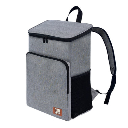 20L Camping Portable Double Shoulder Insulated Pack Outdoor Picnic Large Capacity Lunch Bag(Gray) by bashfashion