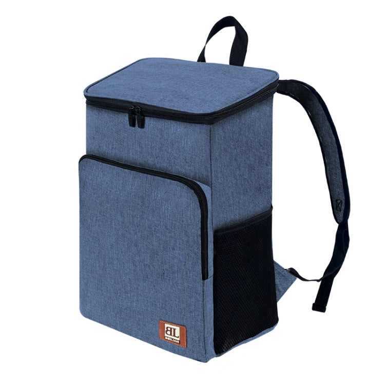 20L Camping Portable Double Shoulder Insulated Pack Outdoor Picnic Large Capacity Lunch Bag(Navy Blue) by bashfashion
