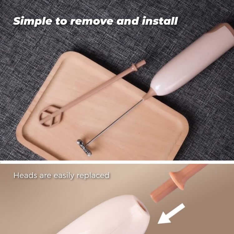 Handheld Electrical Milk Powder Mixer Children Complementary Food Making Stirring Stick(Brown) by bashfashion