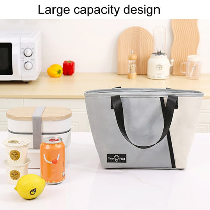 Portable Handheld Insulated Lunch Pack Outdoor Picnic Bento Bag(Gray) by bashfashion