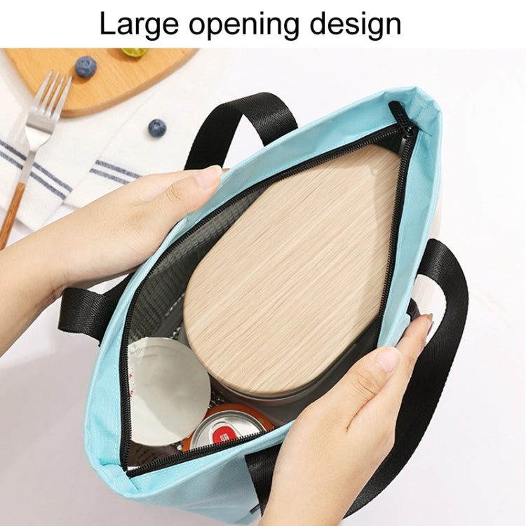 Portable Handheld Insulated Lunch Pack Outdoor Picnic Bento Bag(Gray) by bashfashion