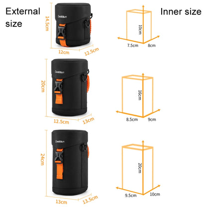 Cwatcun D157 DSLR Camera Lens Barrel Shockproof Thickened Digital Lens Bag Flip Lens Pouch, Color: Large Black by Cwatcun