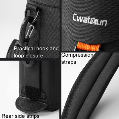 Cwatcun D157 DSLR Camera Lens Barrel Shockproof Thickened Digital Lens Bag Flip Lens Pouch, Color: Large Black by Cwatcun