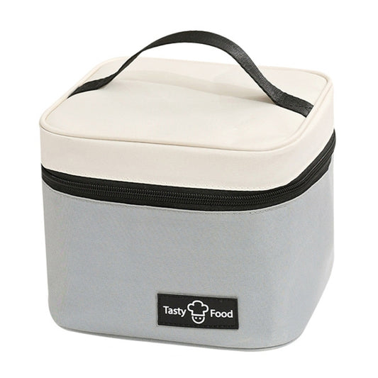 Portable Handheld Insulated Lunch Pack Outdoor Picnic Bento Bag(Gray) by bashfashion