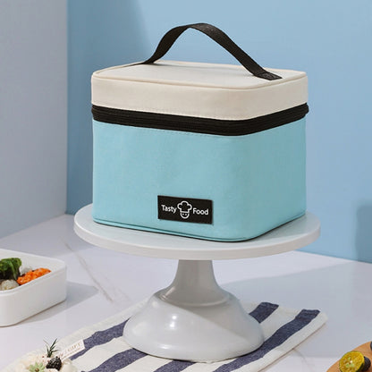 Portable Handheld Insulated Lunch Pack Outdoor Picnic Bento Bag(Blue) by bashfashion