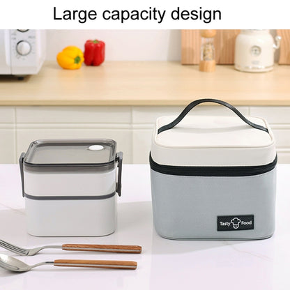 Portable Handheld Insulated Lunch Pack Outdoor Picnic Bento Bag(Blue) by bashfashion