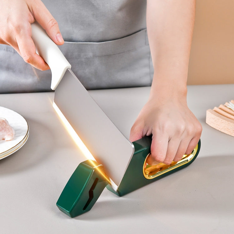 4 In 1 Knife Sharpener 4-Stage Kitchen Quick Sharpening Stone Manual Sharpening Tool(Green) by bashfashion