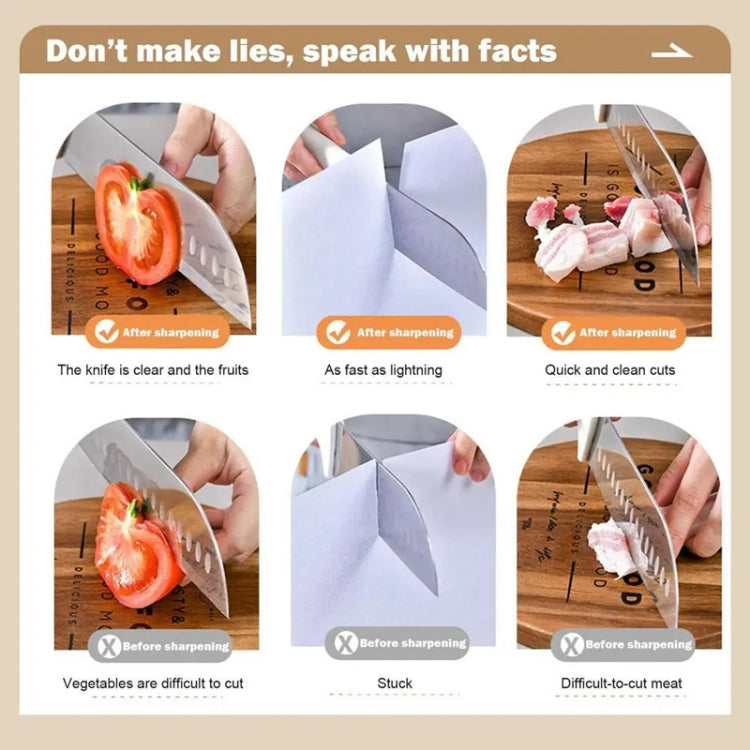 4 In 1 Knife Sharpener 4-Stage Kitchen Quick Sharpening Stone Manual Sharpening Tool(Green) by bashfashion