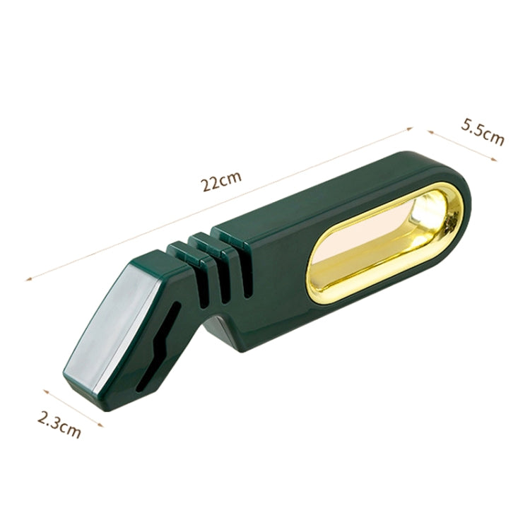 4 In 1 Knife Sharpener 4-Stage Kitchen Quick Sharpening Stone Manual Sharpening Tool(Green) by bashfashion