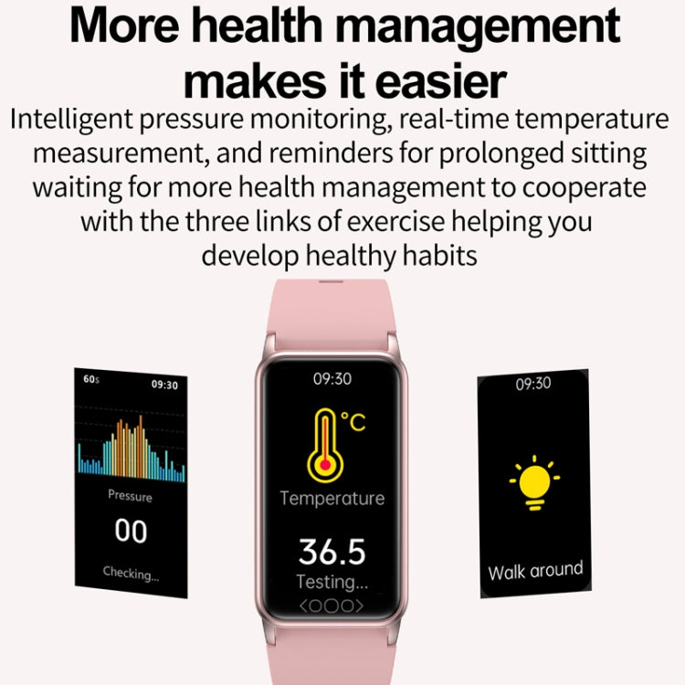 Uric Acid Blood Lipid Noninvasive Blood Sugar Heart Rate Oxygen Temperature Monitoring Smart Healthy Sports Bracelet(Black) by bashfashion