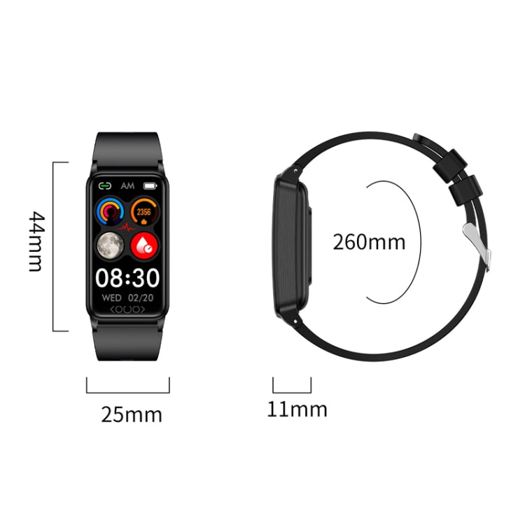 Uric Acid Blood Lipid Noninvasive Blood Sugar Heart Rate Oxygen Temperature Monitoring Smart Healthy Sports Bracelet(Blue) by bashfashion