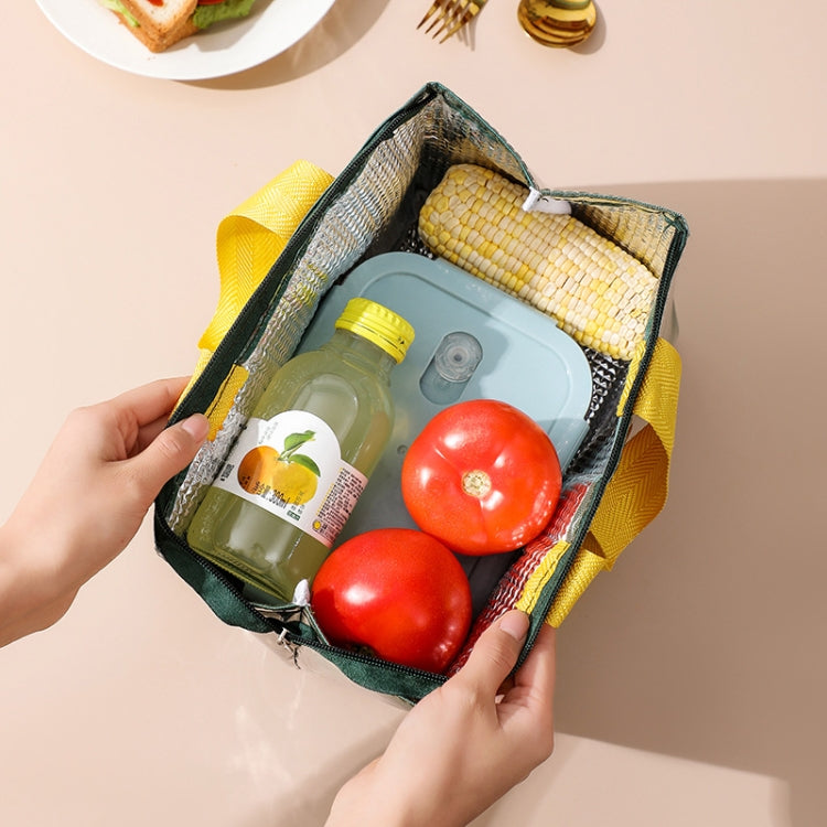 PU Cartoon Waterproof Thickened Insulated and Cooling Lunch Bag(Green) by bashfashion