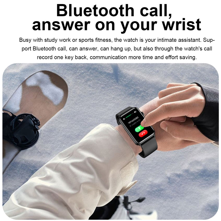 Smart Watch Ring ECG Temperature Heart Rate Blood Pressure Health Bluetooth Talking Watch, Color: Brown Leather by bashfashion