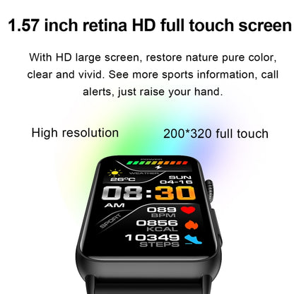 Smart Watch Ring ECG Temperature Heart Rate Blood Pressure Health Bluetooth Talking Watch, Color: Brown Leather by bashfashion