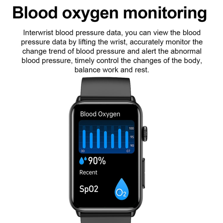 Smart Watch Ring ECG Temperature Heart Rate Blood Pressure Health Bluetooth Talking Watch, Color: Brown Leather by bashfashion