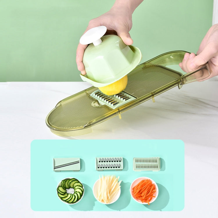 Kitchen Fruit Vegetable Shredder With Hand Guard Potato Cucumber Slicing Shredding Cutter, Style: 3 Blades Set by bashfashion