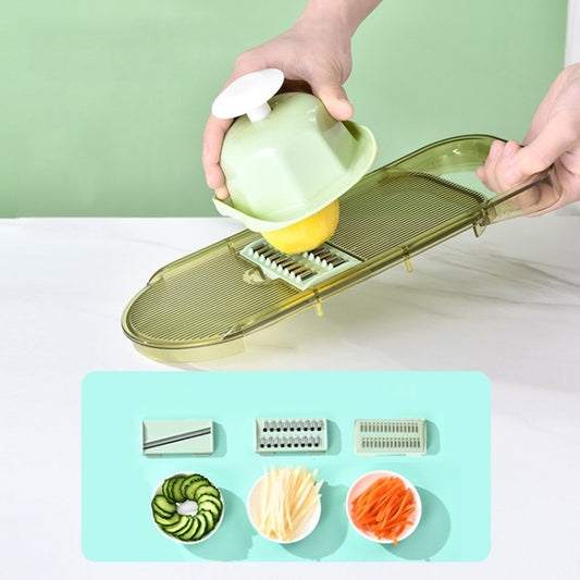 Kitchen Fruit Vegetable Shredder With Hand Guard Potato Cucumber Slicing Shredding Cutter, Style: 3 Blades Set by bashfashion