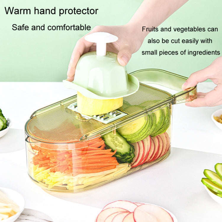 Kitchen Fruit Vegetable Shredder With Hand Guard Potato Cucumber Slicing Shredding Cutter, Style: 3 Blades Set by bashfashion