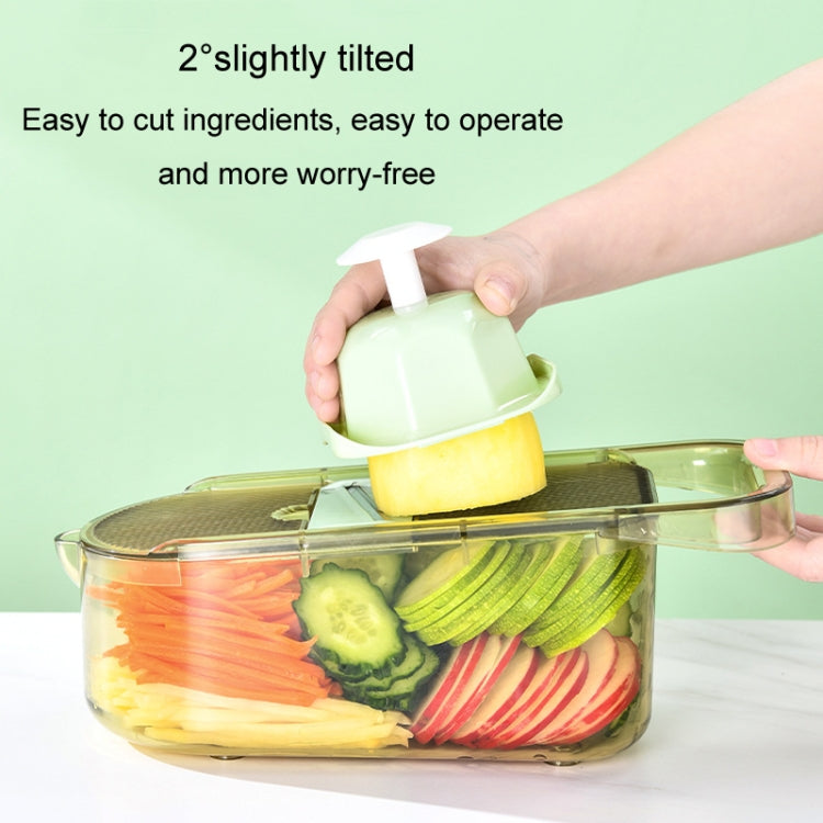 Kitchen Fruit Vegetable Shredder With Hand Guard Potato Cucumber Slicing Shredding Cutter, Style: 3 Blades Set by bashfashion