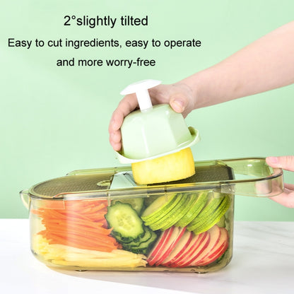 Kitchen Fruit Vegetable Shredder With Hand Guard Potato Cucumber Slicing Shredding Cutter, Style: 3 Blades Set by bashfashion