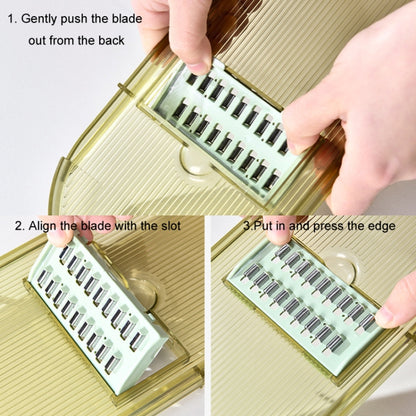 Kitchen Fruit Vegetable Shredder With Hand Guard Potato Cucumber Slicing Shredding Cutter, Style: 3 Blades Set by bashfashion