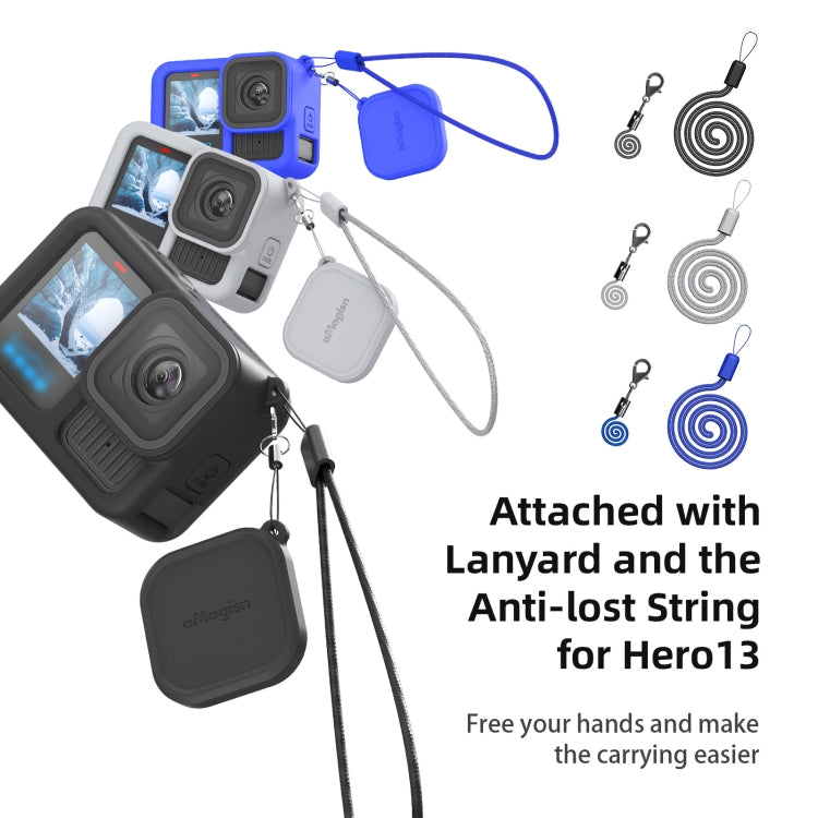 For GoPro HERO13 Black AMagisn Silicone Case Protective Cover(Black) by aMagisn