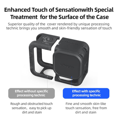 For GoPro HERO13 Black AMagisn Silicone Case Protective Cover(Black) by aMagisn