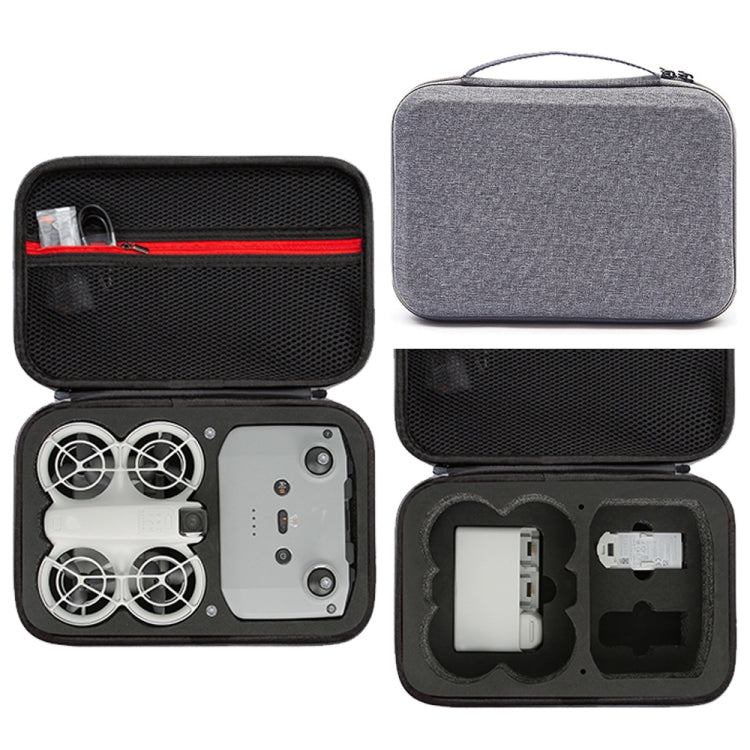 For DJI Neo Fly More Combo Carrying Case Handbag Protective Box(Gray + Black Inner) by bashfashion