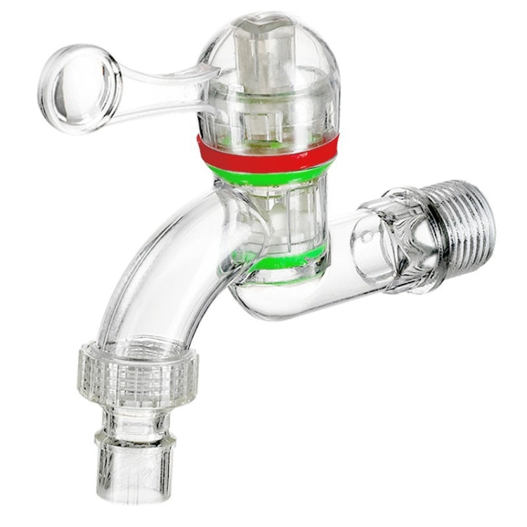 2pcs 6-points 25mm Plastic Transparent Faucet Household Anti-freezing Water Catch Hose by bashfashion
