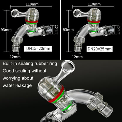 2pcs 6-points 25mm Plastic Transparent Faucet Household Anti-freezing Water Catch Hose by bashfashion