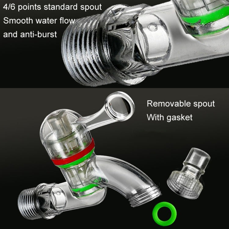 2pcs 4-points 20mm Plastic Transparent Faucet Household Anti-freezing Water Catch Hose by bashfashion