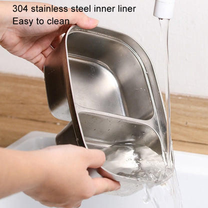 A08 Single Voltage Electric Lunch Box Stainless Steel Lining Plug-in Heating Bento Box(US Plug) by bashfashion