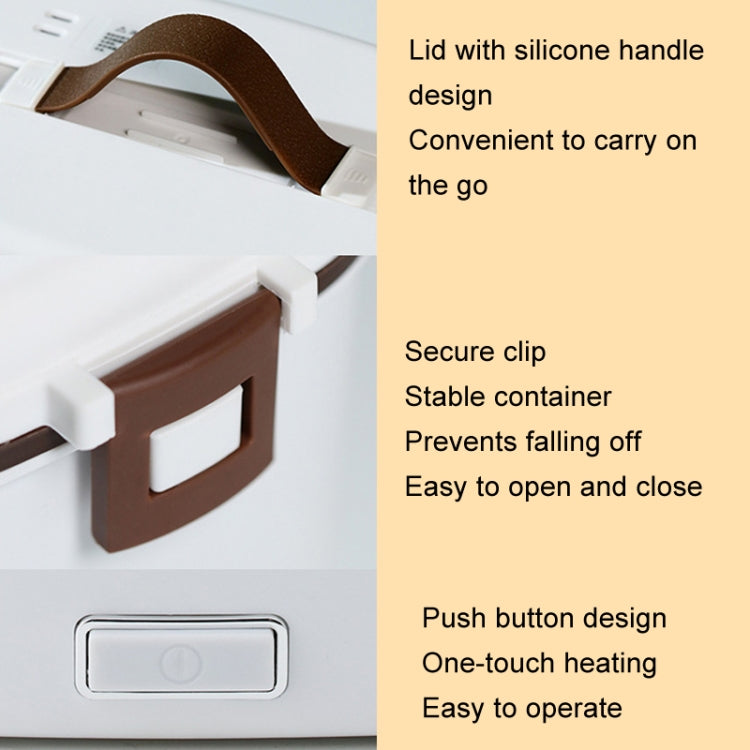 A12 12V Dual Voltage For Car Home Use Electric Lunch Box Stainless Steel Lining Plug-in Heating Bento Box(US Plug) by bashfashion