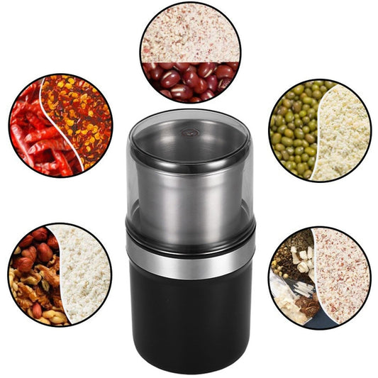 Single Cup Cross Knife Small Electric Grinder Coffee Bean Grains Fine Grinding Powder Machine EU Plug by bashfashion