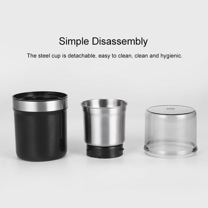 Single Cup Cross Knife Small Electric Grinder Coffee Bean Grains Fine Grinding Powder Machine EU Plug by bashfashion