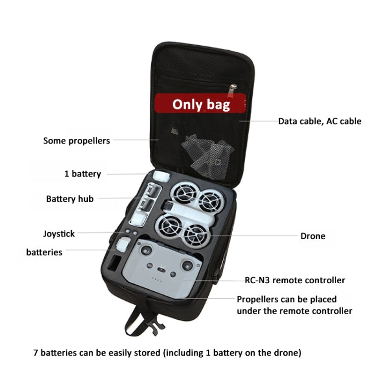 For DJI Neo Fly More Combo BKANO Storage Bag Portable Shoulder Bag With 2 Front Pockets by BKANO