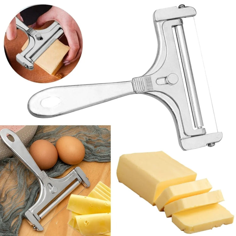 Cheese Slicer Adjustable Thickness Butter Cutter Stainless Steel Wire Scraper by bashfashion