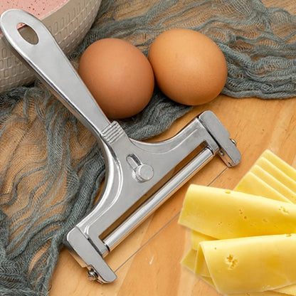 Cheese Slicer Adjustable Thickness Butter Cutter Stainless Steel Wire Scraper by bashfashion