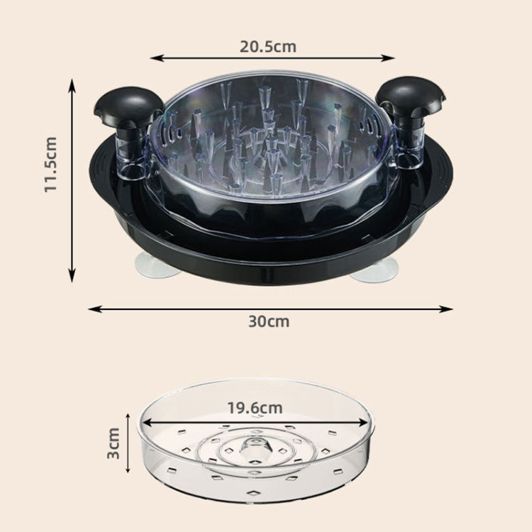 Bottom Suction Cup Multi-Functional Chicken Breast Salad Shredder Manual Meat Grinder(Orange) by bashfashion