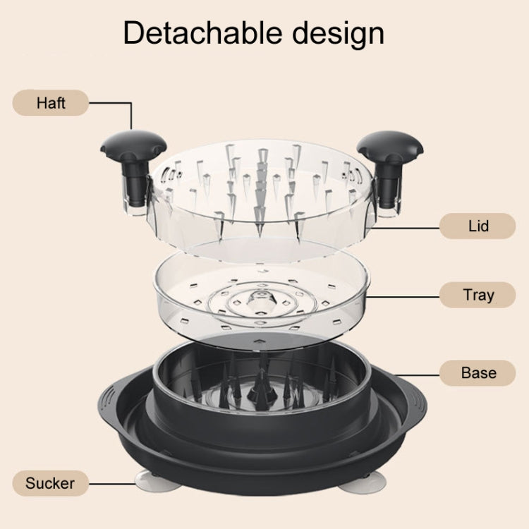 Bottom Suction Cup Multi-Functional Chicken Breast Salad Shredder Manual Meat Grinder(Orange) by bashfashion