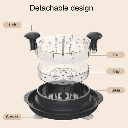 Bottom Suction Cup Multi-Functional Chicken Breast Salad Shredder Manual Meat Grinder(Orange) by bashfashion