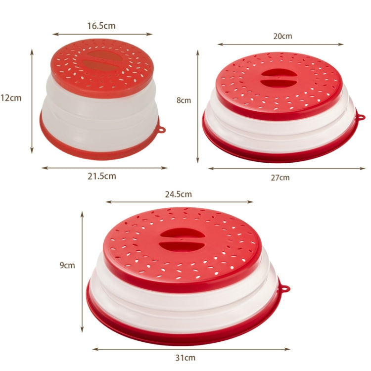 Kitchen Foldable Microwave Oven Splash Guard Household Multifunctional Food Preservation Cover, Style: Small White by bashfashion