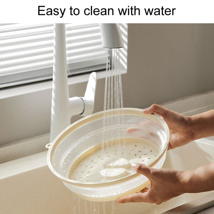 Kitchen Foldable Microwave Oven Splash Guard Household Multifunctional Food Preservation Cover, Style: Small White by bashfashion