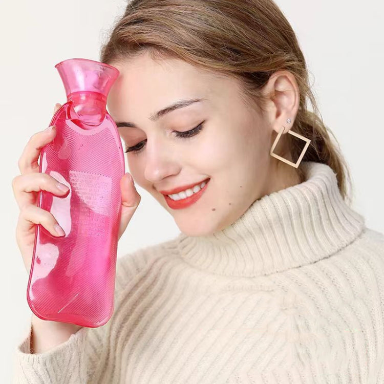 Long Strip Hot Water Bag PVC Explosion-proof Rubber Warm Water Bag Girls Winter Bed Warmer, Color: 1000ml Purple+Grey Cover by bashfashion