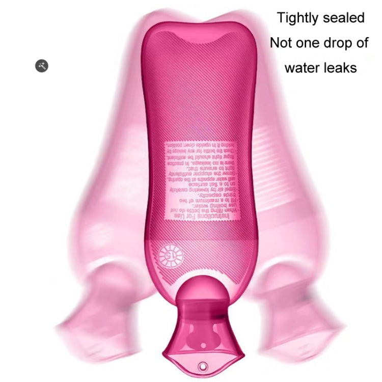 Long Strip Hot Water Bag PVC Explosion-proof Rubber Warm Water Bag Girls Winter Bed Warmer, Color: 1000ml Purple+Grey Cover by bashfashion