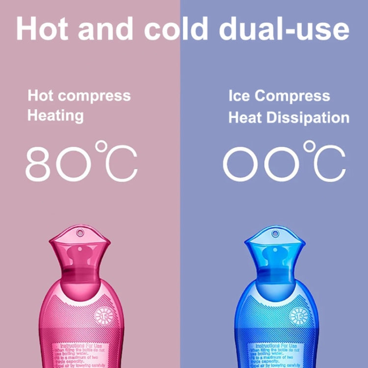 Long Strip Hot Water Bag PVC Explosion-proof Rubber Warm Water Bag Girls Winter Bed Warmer, Color: 1000ml Purple+Grey Cover by bashfashion