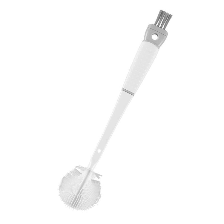 Multifunction Bottle Brush Long Handle Household Cup Washing Kettle Kitchen Cleaning Brush(White) by bashfashion
