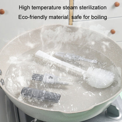 Multifunction Bottle Brush Long Handle Household Cup Washing Kettle Kitchen Cleaning Brush(Dark Grey) by bashfashion