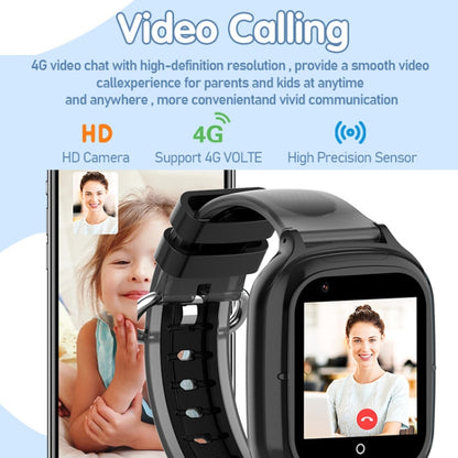 4G Kids Smart Phone Positioning Watch IP67 Waterproof / Video / Voice Calling(Black) by bashfashion